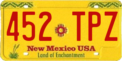 NM license plate 452TPZ