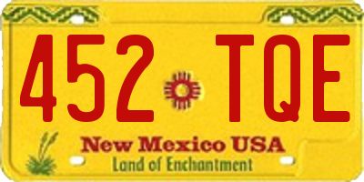 NM license plate 452TQE