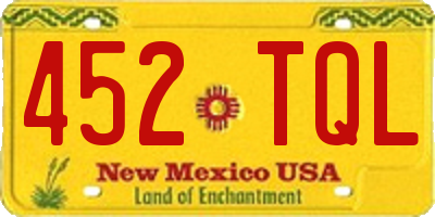 NM license plate 452TQL