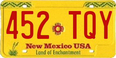 NM license plate 452TQY