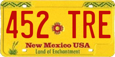 NM license plate 452TRE