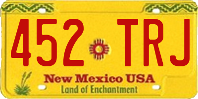 NM license plate 452TRJ