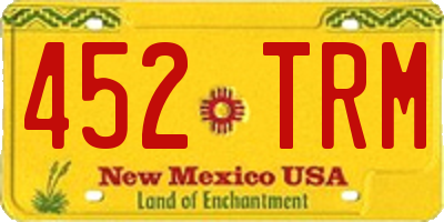 NM license plate 452TRM