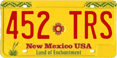 NM license plate 452TRS