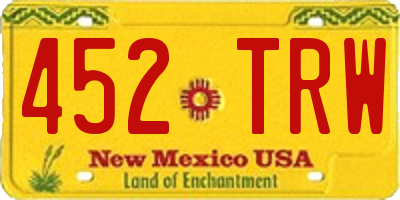 NM license plate 452TRW