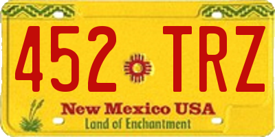 NM license plate 452TRZ