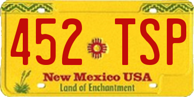 NM license plate 452TSP