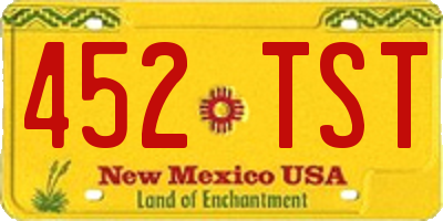 NM license plate 452TST
