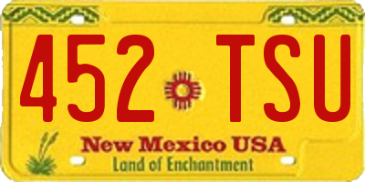 NM license plate 452TSU