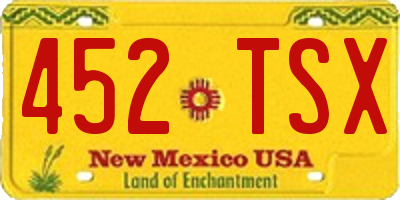 NM license plate 452TSX