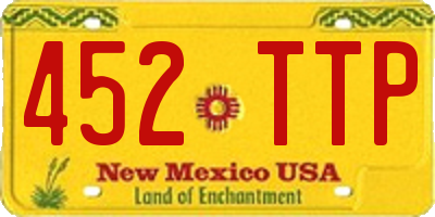 NM license plate 452TTP