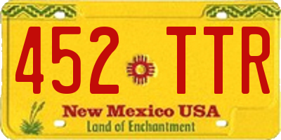 NM license plate 452TTR