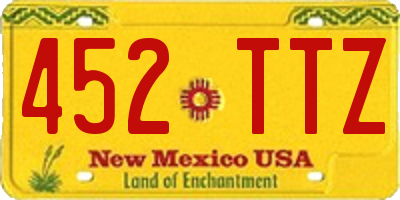 NM license plate 452TTZ