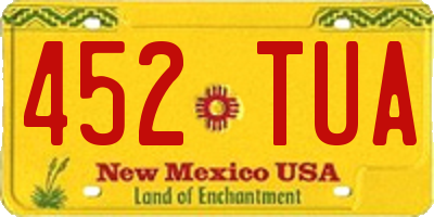 NM license plate 452TUA