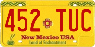 NM license plate 452TUC