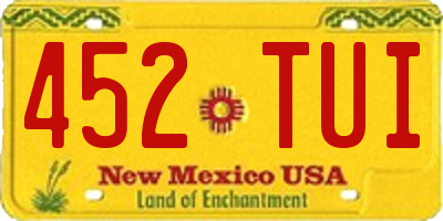 NM license plate 452TUI