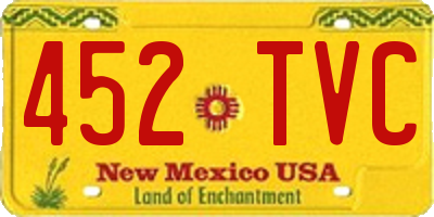 NM license plate 452TVC