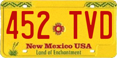NM license plate 452TVD