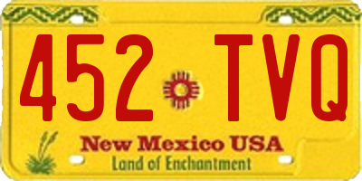 NM license plate 452TVQ