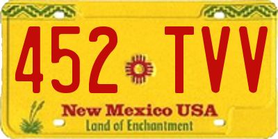 NM license plate 452TVV