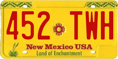 NM license plate 452TWH