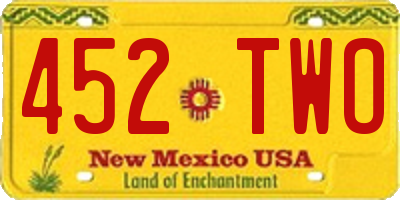 NM license plate 452TWO