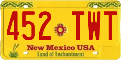 NM license plate 452TWT
