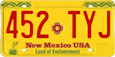 NM license plate 452TYJ