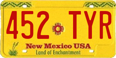 NM license plate 452TYR