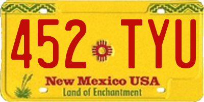 NM license plate 452TYU