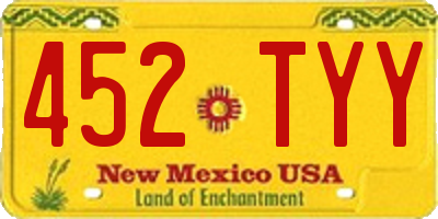 NM license plate 452TYY