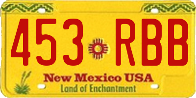 NM license plate 453RBB