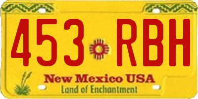 NM license plate 453RBH