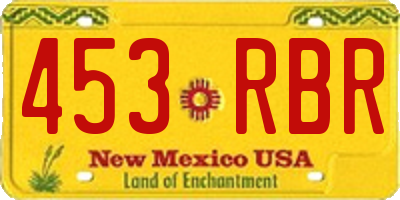 NM license plate 453RBR