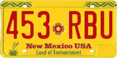 NM license plate 453RBU