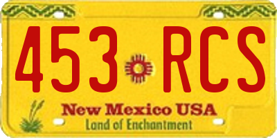 NM license plate 453RCS