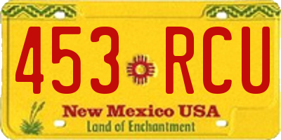 NM license plate 453RCU