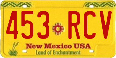 NM license plate 453RCV