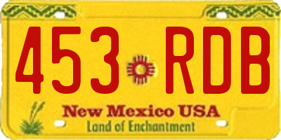 NM license plate 453RDB