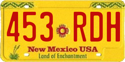 NM license plate 453RDH