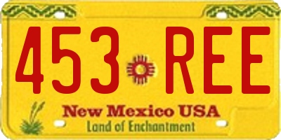 NM license plate 453REE