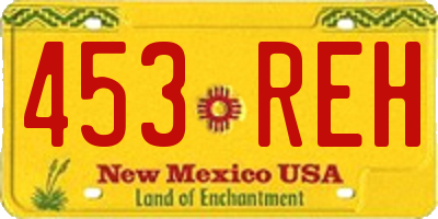 NM license plate 453REH