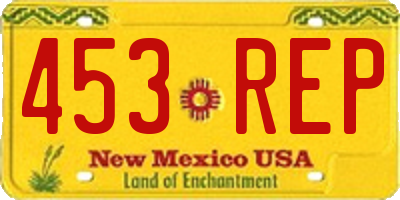 NM license plate 453REP