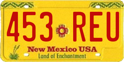NM license plate 453REU