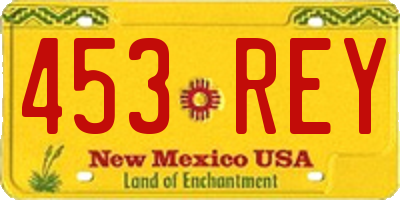 NM license plate 453REY