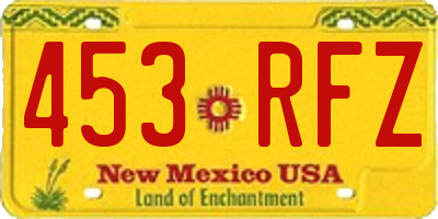 NM license plate 453RFZ