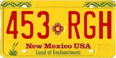 NM license plate 453RGH