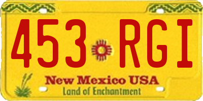 NM license plate 453RGI