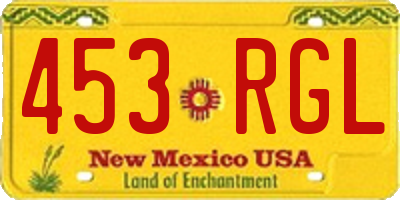 NM license plate 453RGL