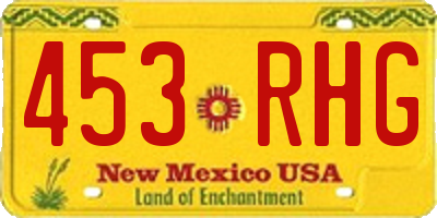 NM license plate 453RHG
